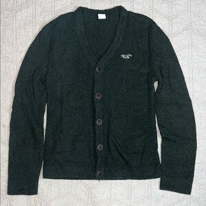 Hollister Forest Green Button-Up Cardigan